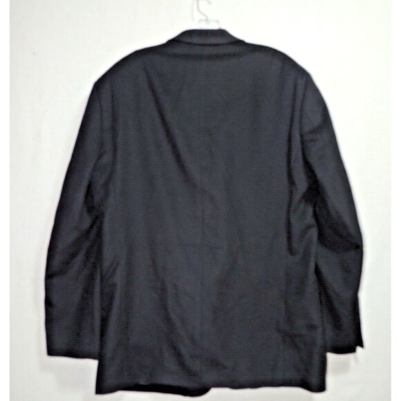Andrew Fezza Black Wool Silk Cashmere Blazer Sportcoat Classic Fit Sz. 44L - Picture 2 of 6